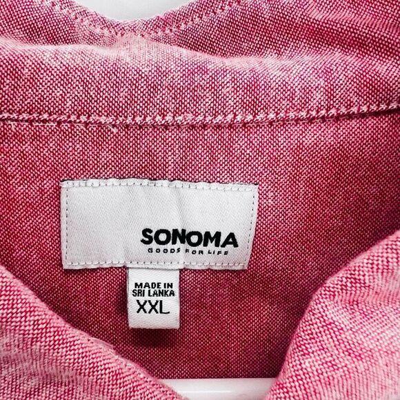 Sonoma button down salmon Color button down long sleeve  casual dress shirt  siz - Picture 6 of 9